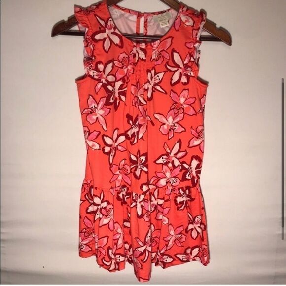 Kid’s Kate Spade Coral Pink Floral Dress - Picture 2 of 5